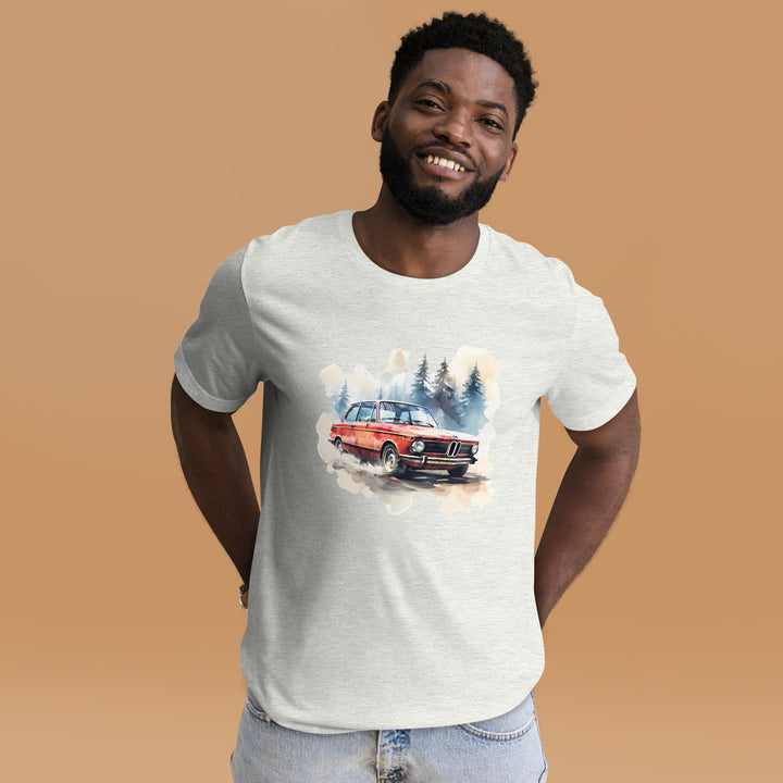 Winter Wonderland Ride: Red BMW 2002 in the Snow
