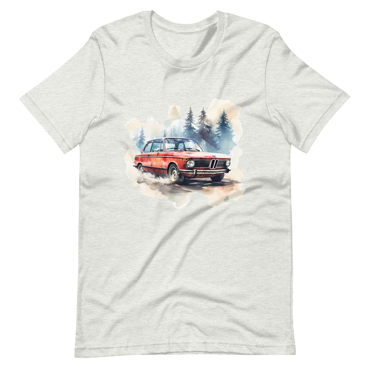 Winter Wonderland Ride: Red BMW 2002 in the Snow