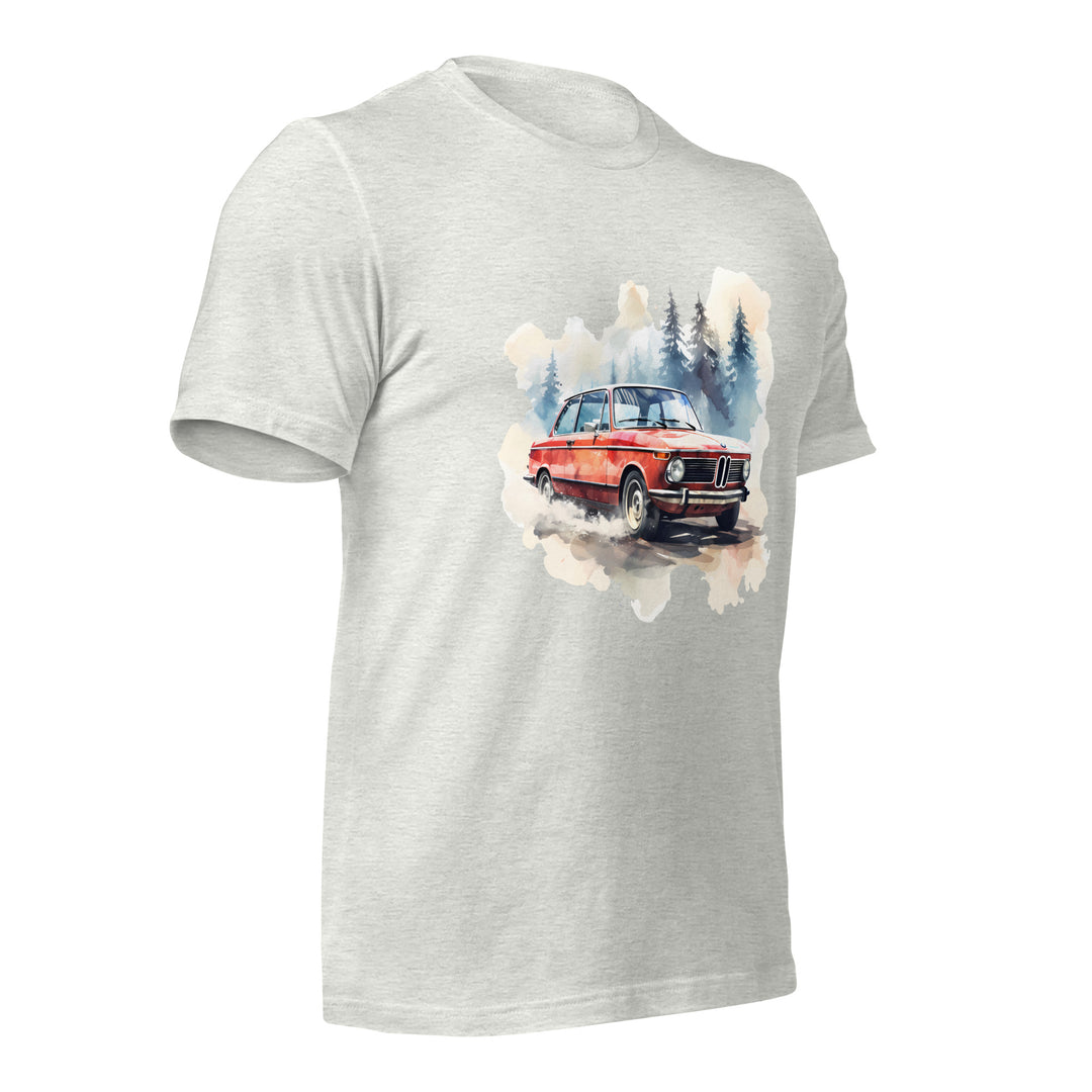 Winter Wonderland Ride: Red BMW 2002 in the Snow