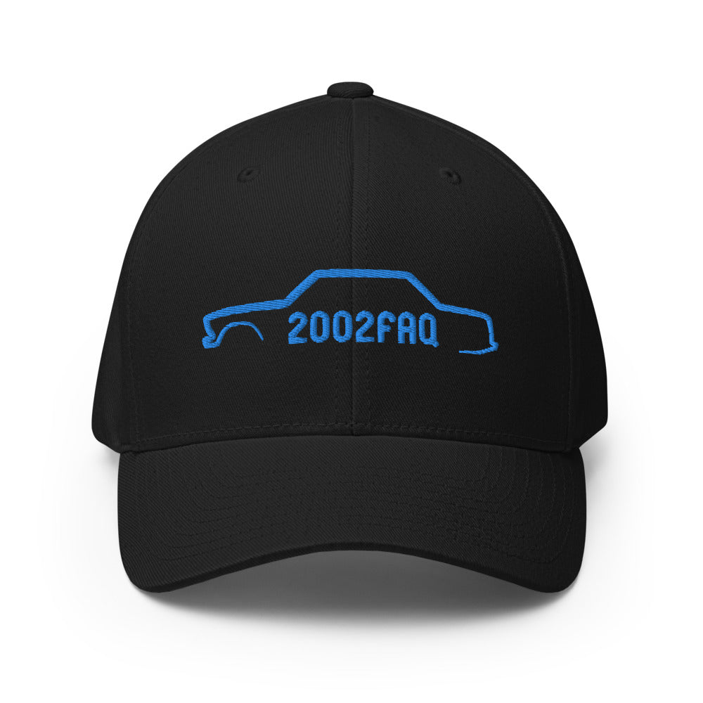 Custom BMW 2002 FAQ Flexfit Hat - Athletic Shape, Embroidered Silhouette