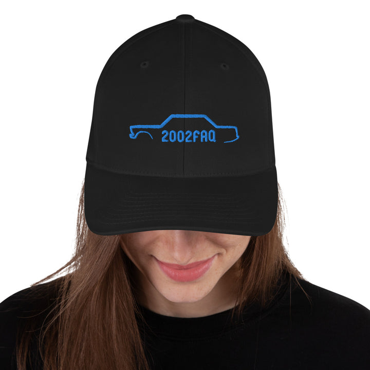 Custom BMW 2002 FAQ Flexfit Hat - Athletic Shape, Embroidered Silhouette
