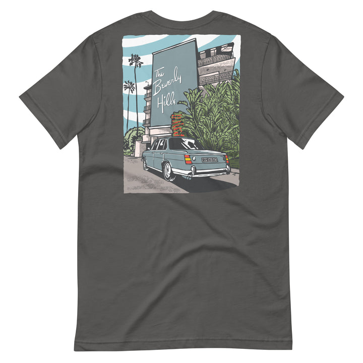 Experience Classic Elegance: Our BMW Neue Klasse at Beverly Hills Hotel T-Shirt
