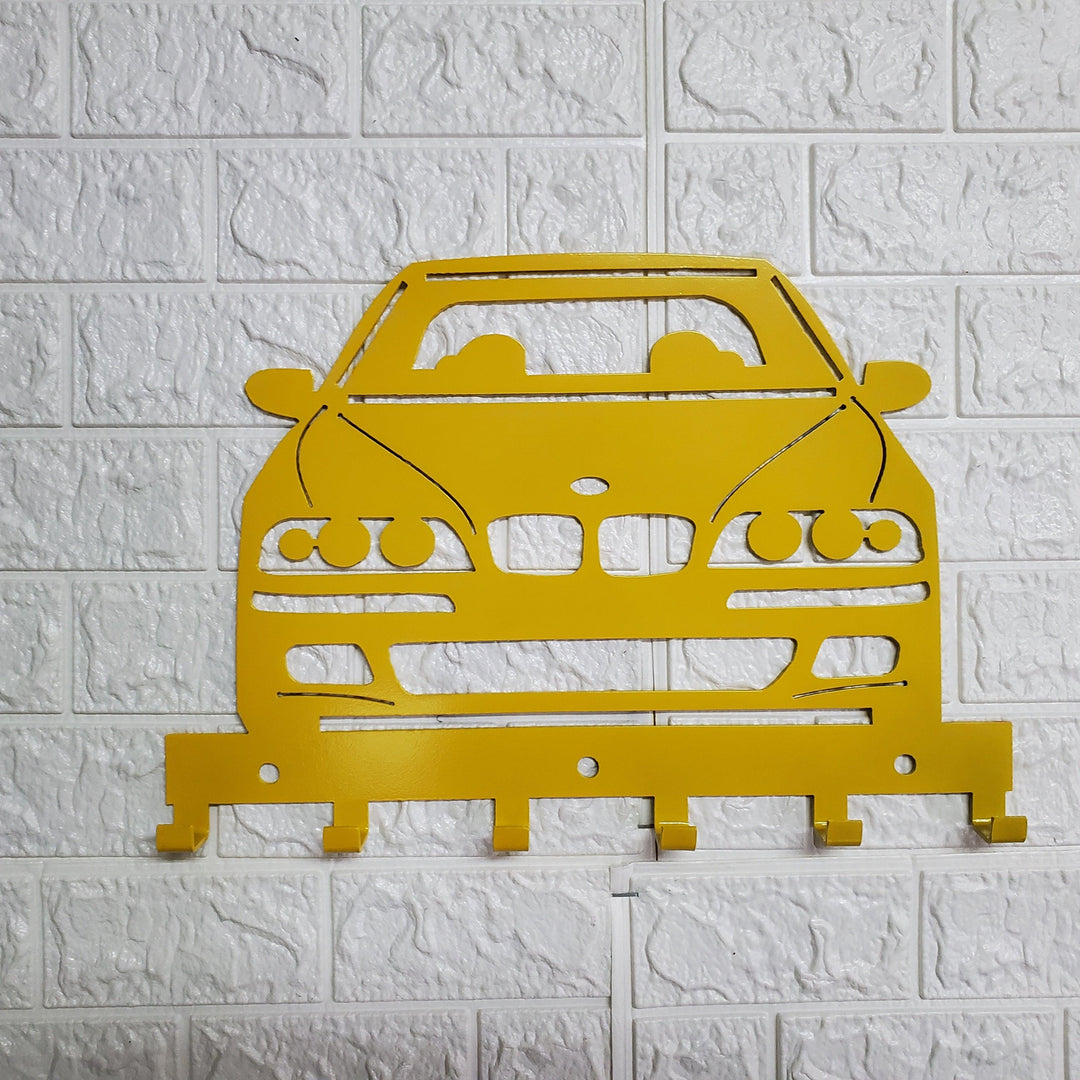 BMW E39 Key Hanger – 9x12 Inch Steel Wall Mounted Key Rack for Garage, Entryway, Man Cave, or BMW Gift