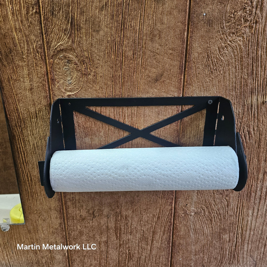 Steel Wall Mounted Paper Towel Holder – Fits Standard &amp; Oversized Rolls