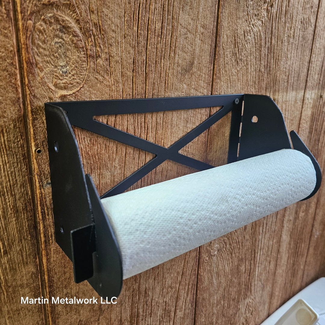 Steel Wall Mounted Paper Towel Holder – Fits Standard &amp; Oversized Rolls