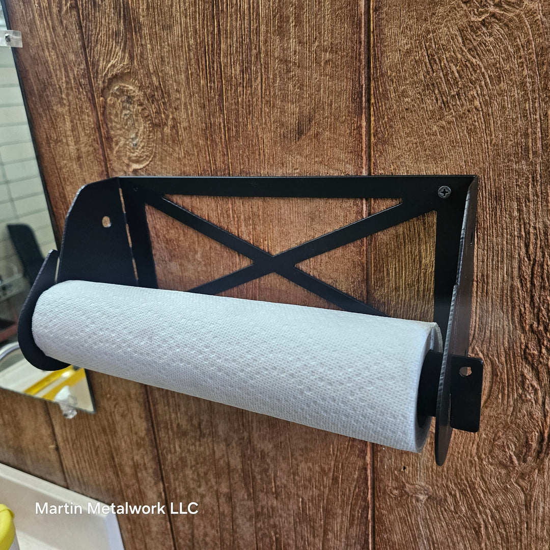 Steel Wall Mounted Paper Towel Holder – Fits Standard &amp; Oversized Rolls