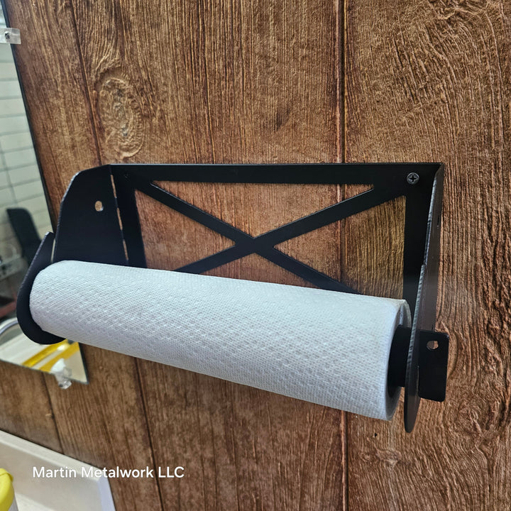 Steel Wall Mounted Paper Towel Holder – Fits Standard &amp; Oversized Rolls
