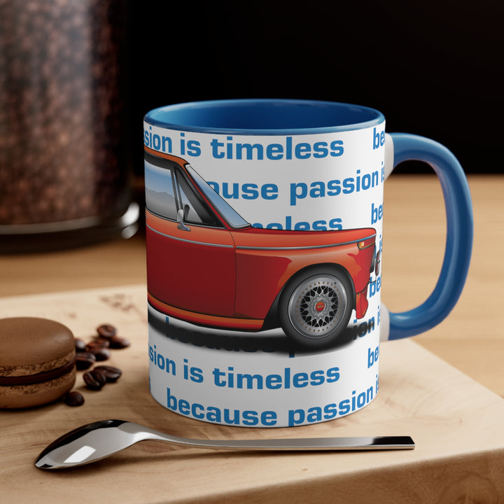 Wide Body BMW 2002 Touring Ceramic Two-Tone Mug - 'Because Passion is Timeless'