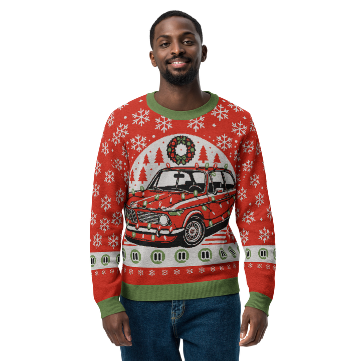 BMW 2002 Knitted Christmas Sweater in Red!