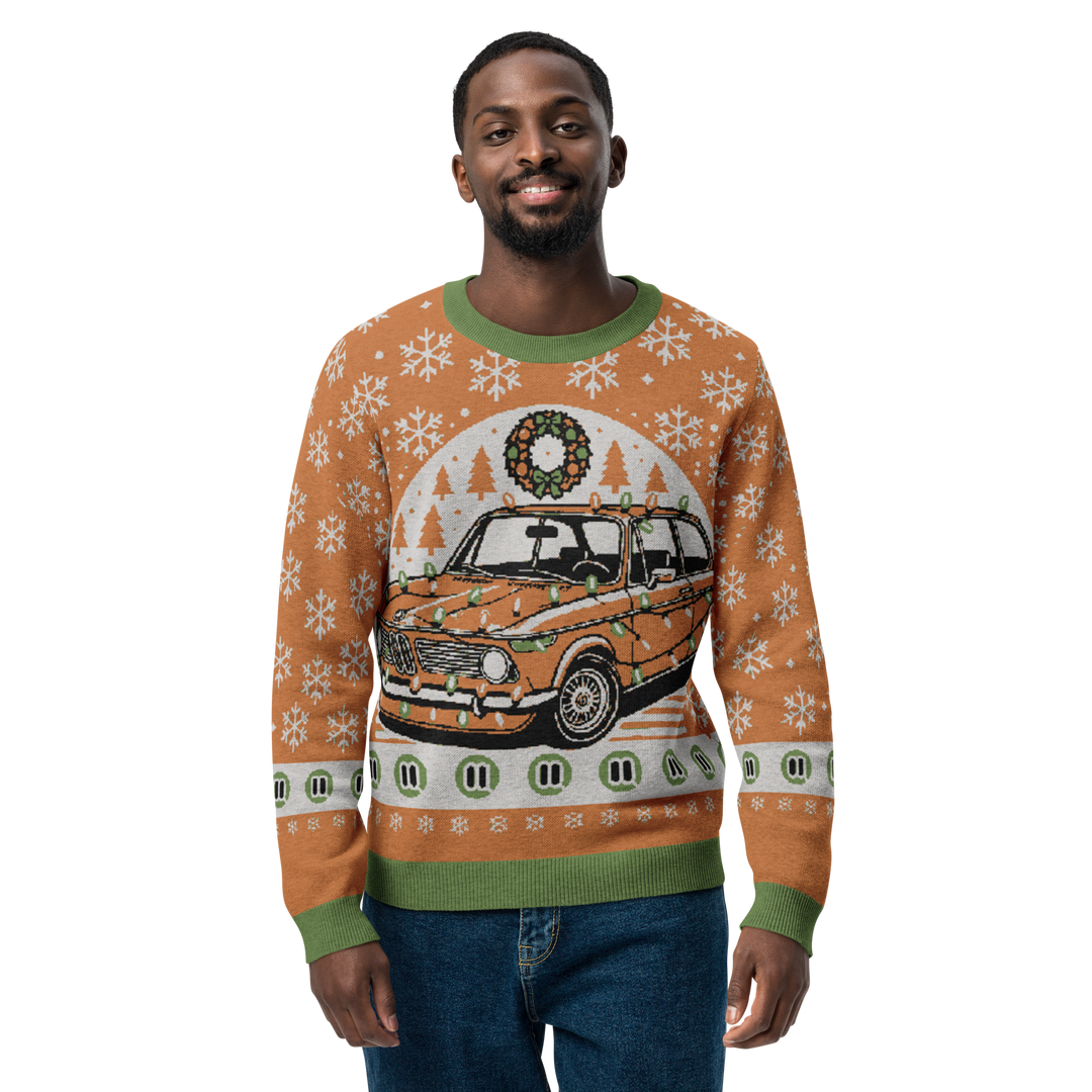 BMW 2002 Knitted Christmas Sweater in Orange!