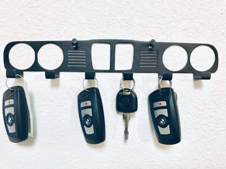 BMW E30 Grill Keychain Rack – Steel Wall Mounted Classic Euro Organizer