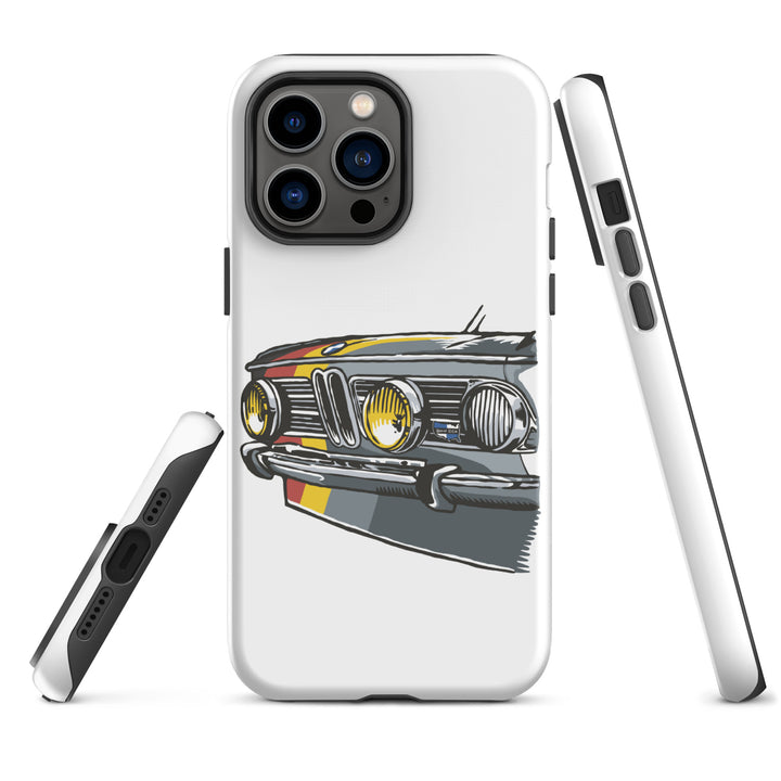 BMW 2002 with German Flag Color Stripes iPhone Case