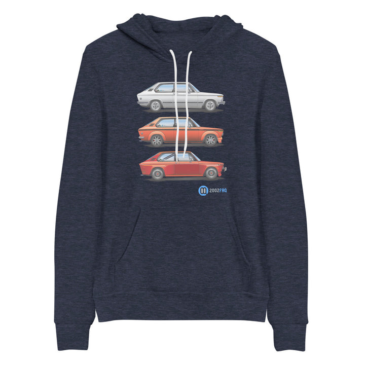 BMW 2002 FAQ Hoodie featuring Three Tourings in Unique Styles