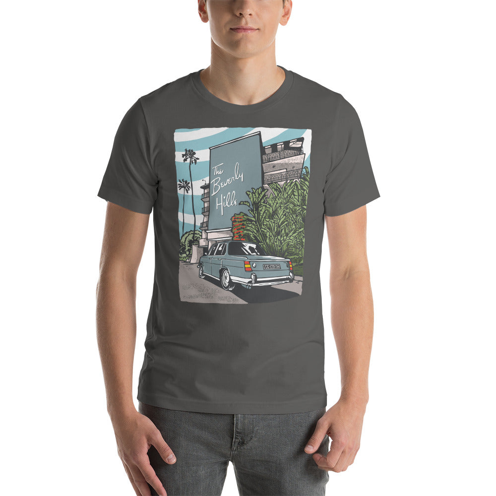 Beverly Hills Hotel BMW Neue Klasse T-Shirt - Stay Cool and Stylish
