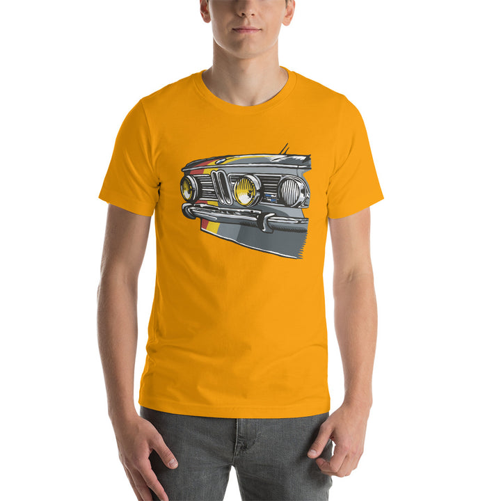 BMW 2002 with German Flag Color Stripes T-Shirt